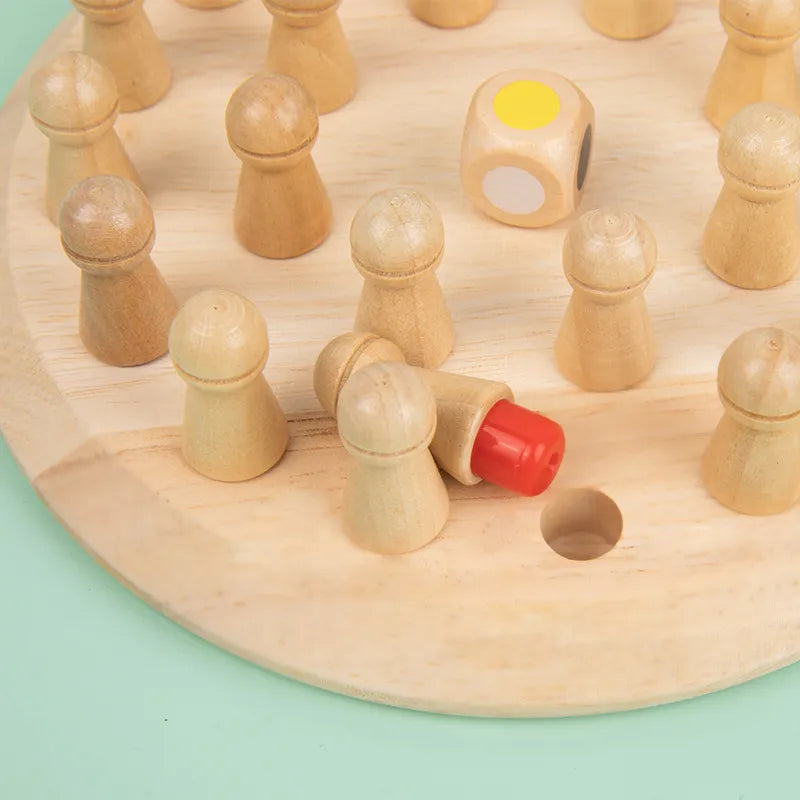 Jogo da Memória Tabuleiro das Cores Brinquedo Educativo de Madeira - Ama Mamma
