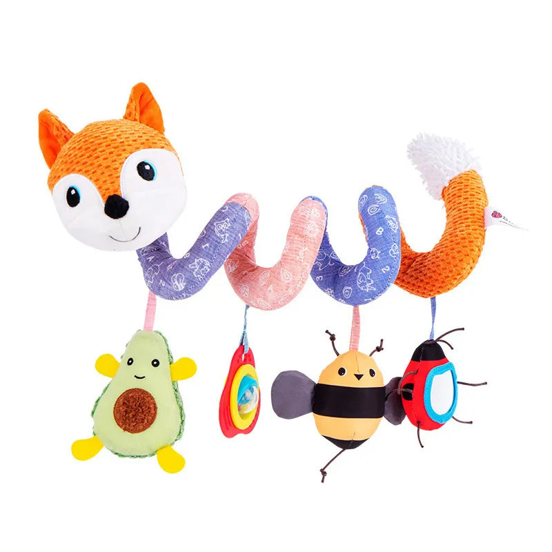 Chocalho e Móbile Espiral Bichinhos Divertidos Para Carrinho e Bebê Conforto - Ama Mamma