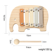 Montessori brinquedo de madeira multicolorido xilofone sino contas tambor coluna instrumento musical brinquedo criança educacional instrumento musical presente