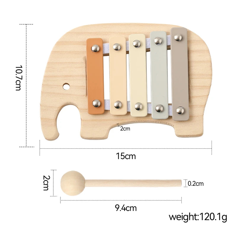 Montessori brinquedo de madeira multicolorido xilofone sino contas tambor coluna instrumento musical brinquedo criança educacional instrumento musical presente