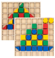Blocos Criativos Cores e Formas Brinquedo de Madeira - Ama Mamma