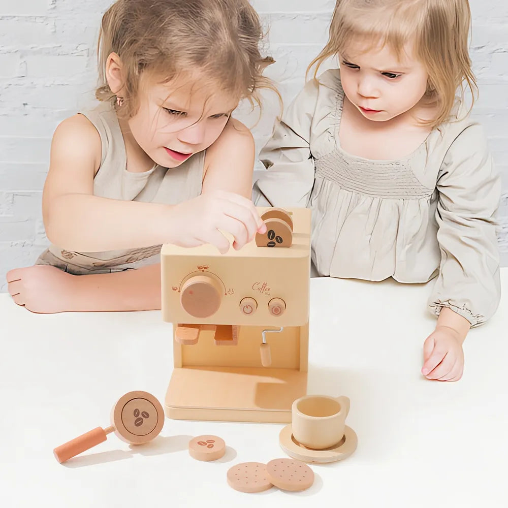 Cozinha Montessori - Máquina de Café Expresso de Madeira - Ama Mamma