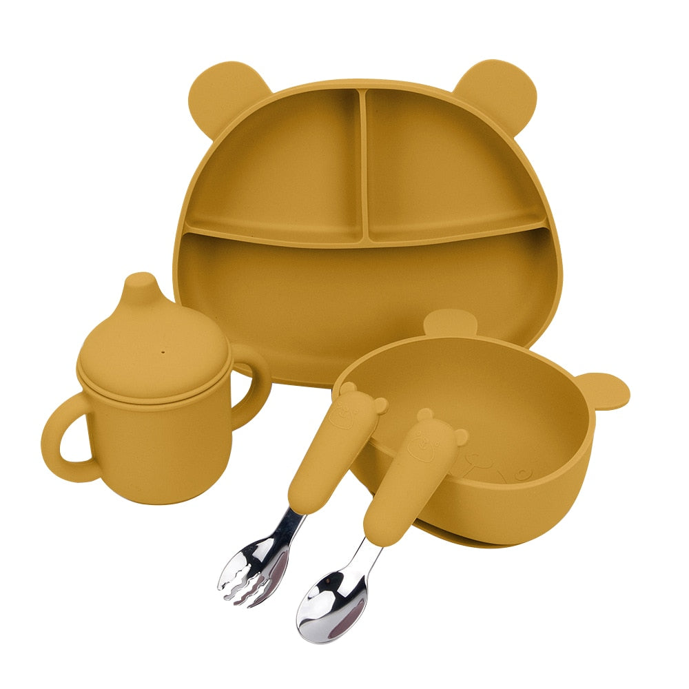 Kit Alimentação do Bebê - Meu Ursinho - 5 Peças - Ama Mamma