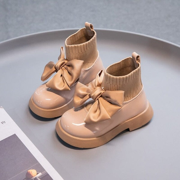 Bota Infantil Feminina Verniz Laço - Ama Mamma
