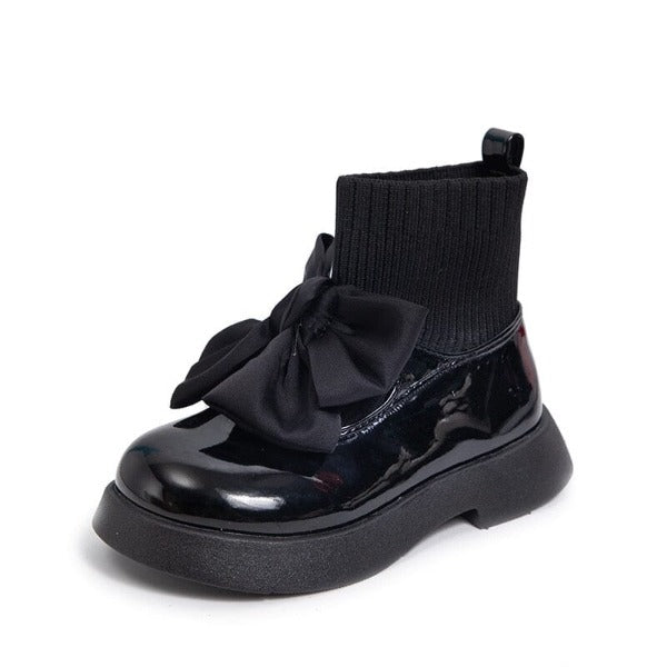 Bota Infantil Feminina Verniz Laço - Ama Mamma