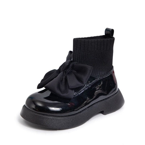 Bota Infantil Feminina Verniz Laço - Ama Mamma