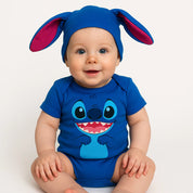 Body Bebê Mesversário com Touca 100% Algodão – Kit 2 Peças Temático Lilo