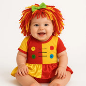 Body Bebê Mesversário com Tiara 100% Algodão – Kit 2 Peças Temático Emília
