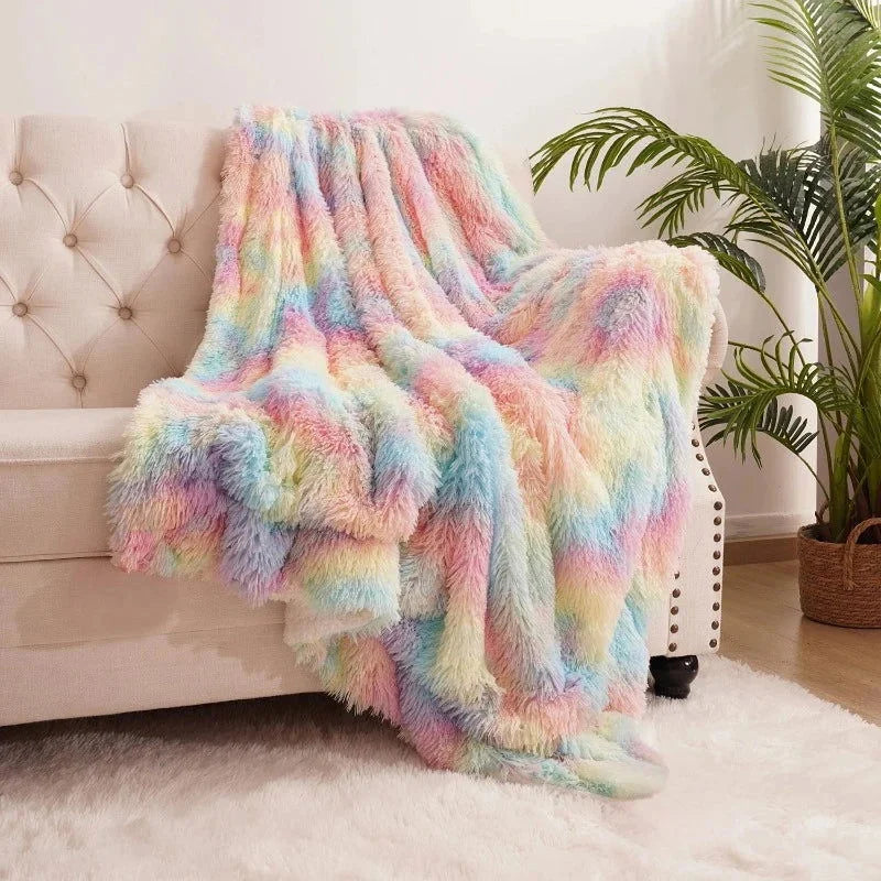 Cobertor Arco-íris Peludo e Aconchegante para Crianças Ama Mamma - Ama Mamma
