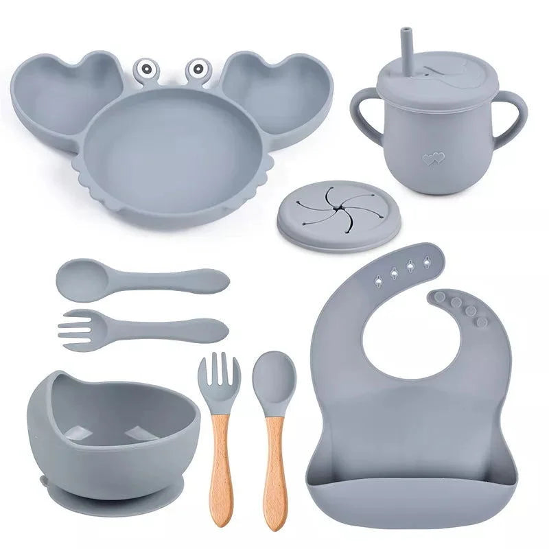 Kit Alimentação Divertido Caranguejo 8 Peças Ama Mamma - Ama Mamma
