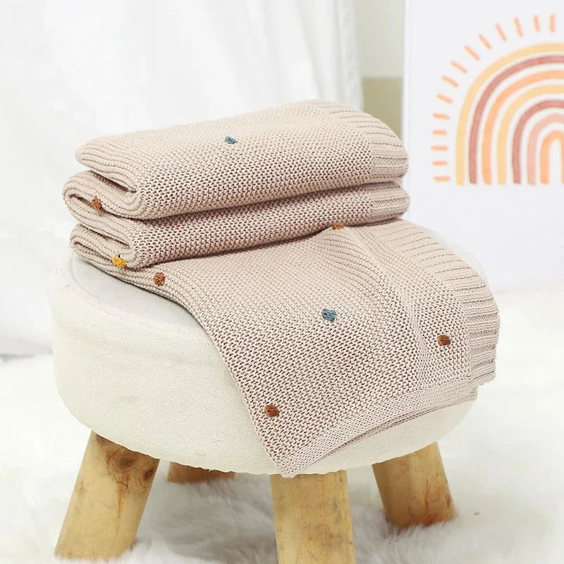 Manta Tricot com Bolinhas Coloridas para Bebê Ama Mamma - Ama Mamma