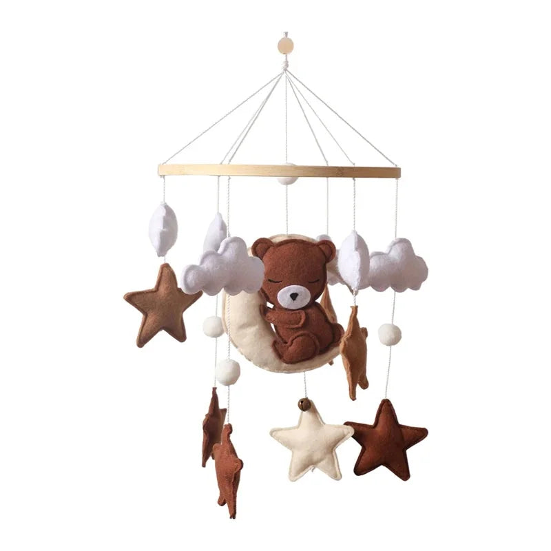 Mobile de Berço Estimulante com Chocalhos e Suporte de Madeira Ama Mamma - Ama Mamma