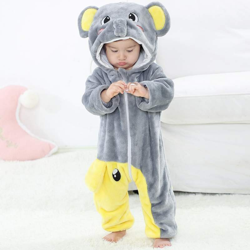 Pijama-Fantasia de Bichinhos de Plush para Bebês c/ Capuz - Ama Mamma