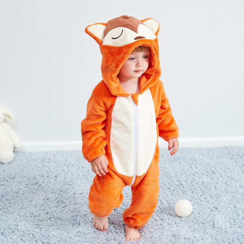 Pijama-Fantasia de Bichinhos de Plush para Bebês c/ Capuz - Ama Mamma