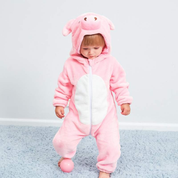 Pijama-Fantasia de Bichinhos de Plush para Bebês c/ Capuz - Ama Mamma